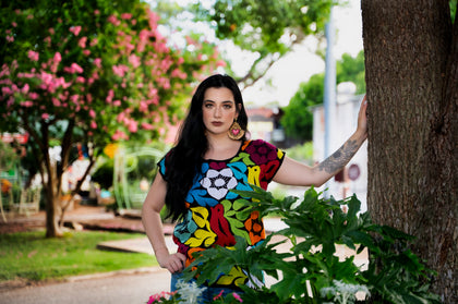 Mexican Artisan Embroidery top